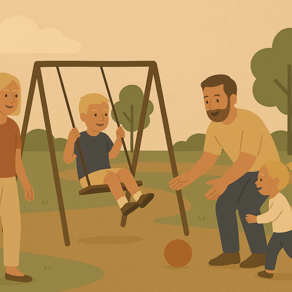 Parent swings illustration